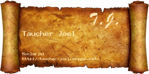 Taucher Joel névjegykártya